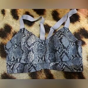Victoria’s Secret Sport Blue Snakeprint Reptile Sports Bra Medium